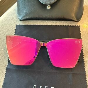 Diff Eyewear Goldie Pink Fashion Sunglasses